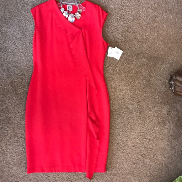 Red Ann Taylor dress - Picture 2 of 6